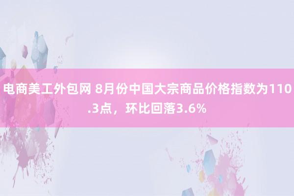 电商美工外包网 8月份中国大宗商品价格指数为110.3点，环比回落3.6%